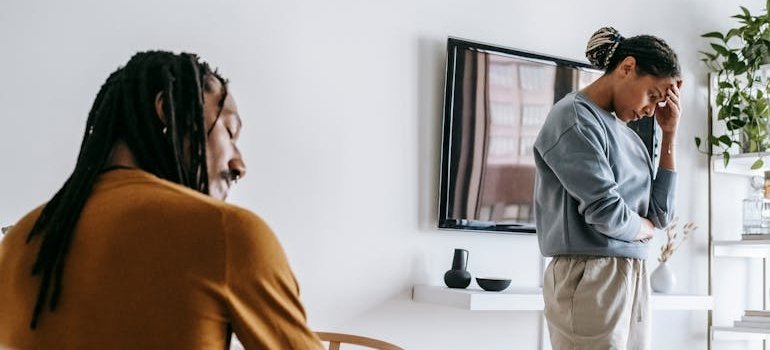 Two people having an argument.