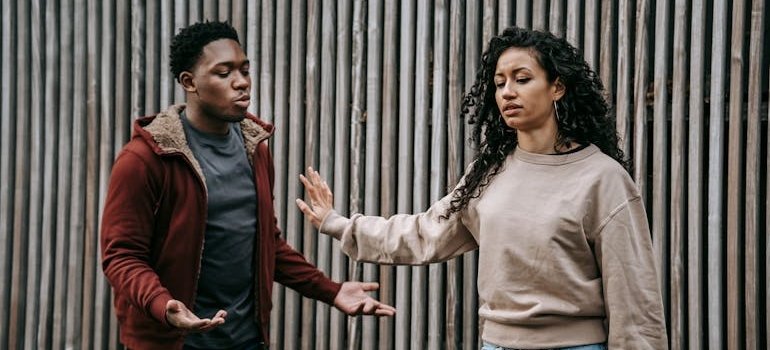 Couple having an argument about the effects of long term Adderall abuse.