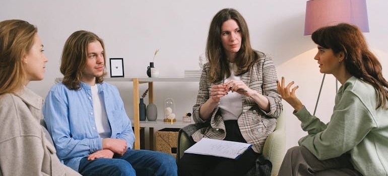 People in a support group talking about what is high intensity drinking.