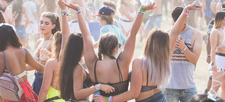 Woman having fun at a party after taking ketamine as a party drug.